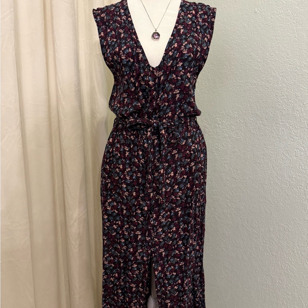 Tavik Floral V-Neck Midi Dress